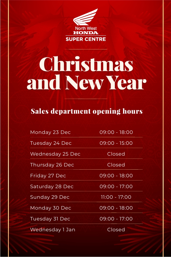 Xmas Opening Hours